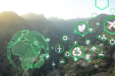 Çevre teknolojisi konsepti. Sürdürülebilir kalkınma hedefleri. SDG 'ler.