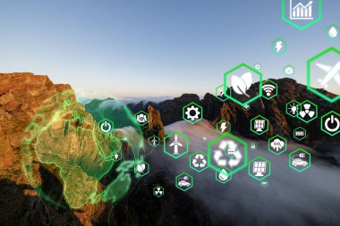 Çevre teknolojisi konsepti. Sürdürülebilir kalkınma hedefleri. SDG 'ler.