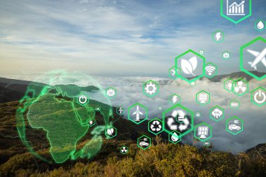 Çevre teknolojisi konsepti. Sürdürülebilir kalkınma hedefleri. SDG 'ler.