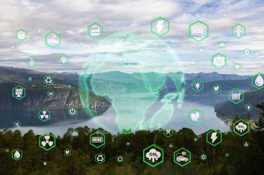 Çevre teknolojisi konsepti. Sürdürülebilir kalkınma hedefleri. SDG 'ler.