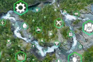 Çevre teknolojisi konsepti. Sürdürülebilir kalkınma hedefleri. SDG 'ler.