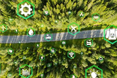 Çevre teknolojisi konsepti. Sürdürülebilir kalkınma hedefleri. SDG 'ler.