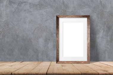 Ahşapsız çerçeve, ahşap duvarda yeşil bitki, 3 boyutlu çizim, 3 boyutlu resim