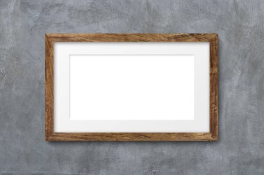 Modern iç planda model poster çerçevesi, İskandinav stili, 3D çizim, 3D illüstrasyon