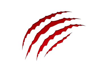 Pençe çizikleri - vektör izole. Pençeler hayvan pençesi izleri kedi ya da kaplan ayı ya da aslanın tırnak tırnak izleri. Korku, cadılar bayramı canavarı. Vektör