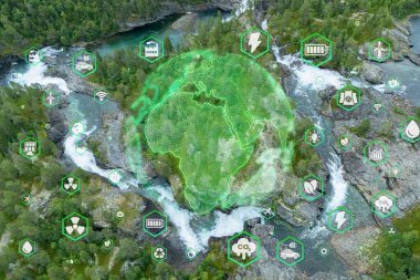 Çevre teknolojisi konsepti. Sürdürülebilir kalkınma hedefleri. SDG 'ler.