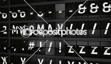 3D oluşturulan animasyon, analog uçuş bilgi görüntü kurulu ile Sidney ulaşım şehir