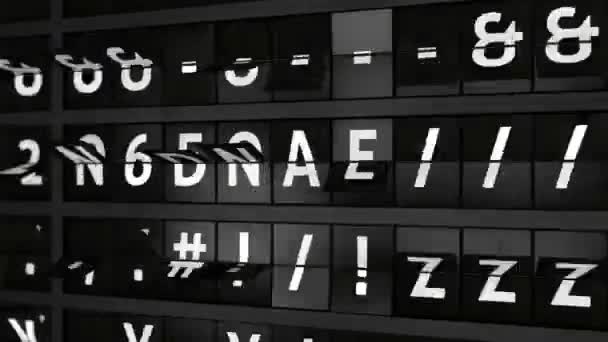 Анимация Табло Полетной Информацией Городом Прилета Тайбэй Тайвань — стоковое видео