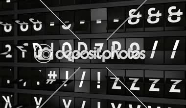 3D oluşturulan animasyon, Kinshasa, Congo varış şehri ile analog uçuş bilgi görüntü kurulu