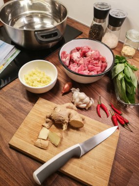 ev pişirme, vietnamca ve Asya pişirmek için çeşitli malzemeler