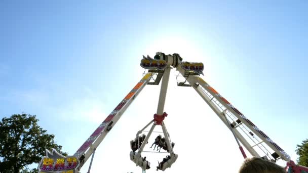 París Francia Septiembre 2019 Una Feria Atracciones Para Niños — Vídeos de Stock