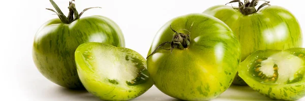 Concept Bannière Alimentaire Légumes Ingrédients Biologiques Gros Plan Des Tomates — Photo