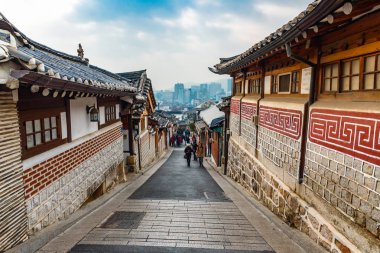 Bukchon bir sokak görünümü