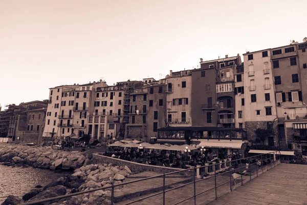 Porto Venere Italia Abril 2017 Una Foto Pasada Moda Plaza — Foto de Stock