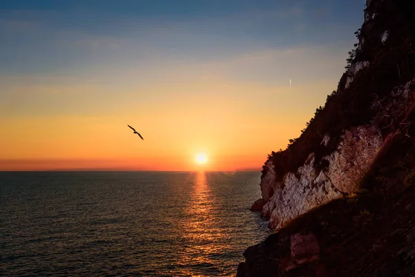 Idyllic sunset from a cliff