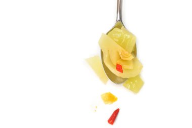 Turşu sebze, beyaz arka planda izole - Çin stili