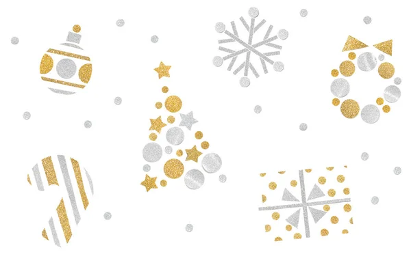 Kerst Pictogram Papier Knippen Witte Achtergrond Geïsoleerd — Stockfoto