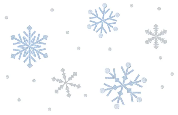 Schneeflockenpapier Auf Weißem Hintergrund Geschnitten Isoliert — Stockfoto