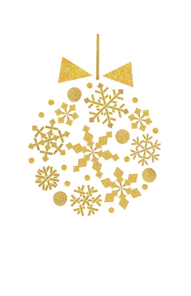 Snowflake Christmas Ornament Paper Cut White Background Isolated — Stock Photo, Image