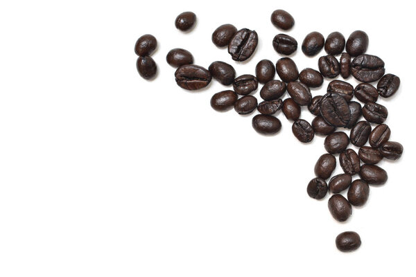 Coffee bean on white background - isolated
