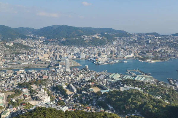 Nagasaki Japão Novembro 2018 Paisagem Urbana Nagasaki Vista Observatório Monte — Fotografia de Stock