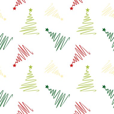 Kroki Noel ağacı desen 