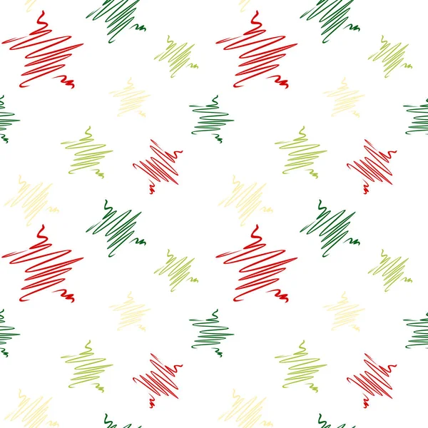 Skizze Weihnachtsstern Muster — Stockvektor