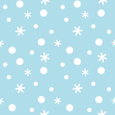 Kar ve kar tanesi - Dikişsiz desen 