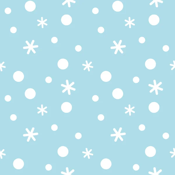 Nieve Copo Nieve Patrón Sin Costuras — Archivo Imágenes Vectoriales