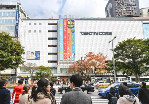 Zona comercial Tenjin, Fukuoka, Japón — Foto de Stock