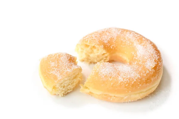 Inglasad donut på vit bakgrund-isolerad — Stockfoto