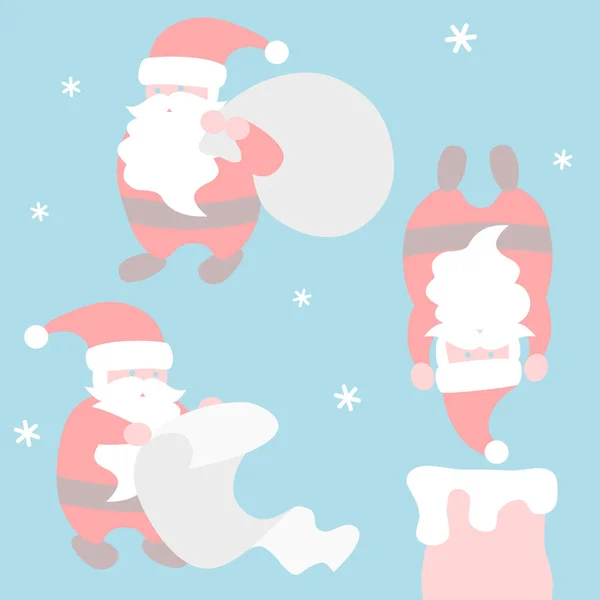 Actividades Santa Claus Set Navidad — Vector de stock