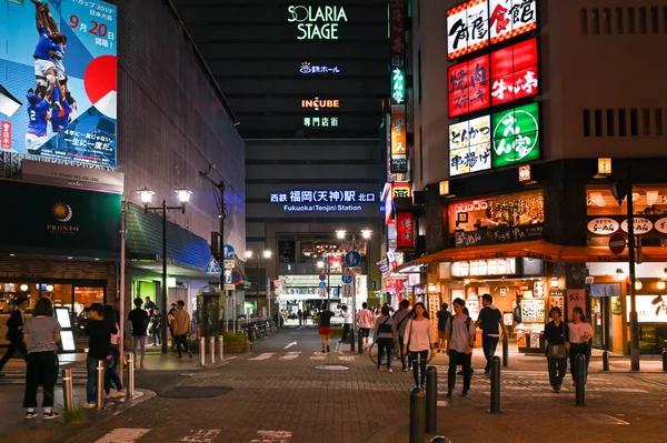 Tenjin shopping area, Fukuoka, Japan — Stock Photo, Image