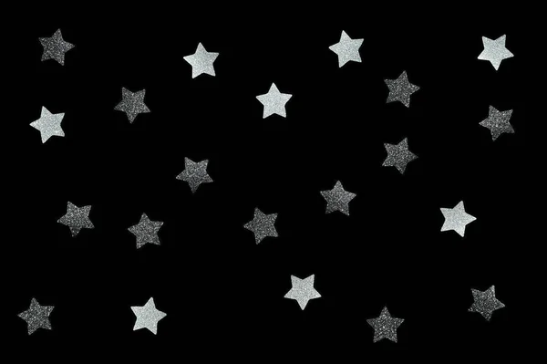 Black glitter star paper cut for black Friday background — 스톡 사진