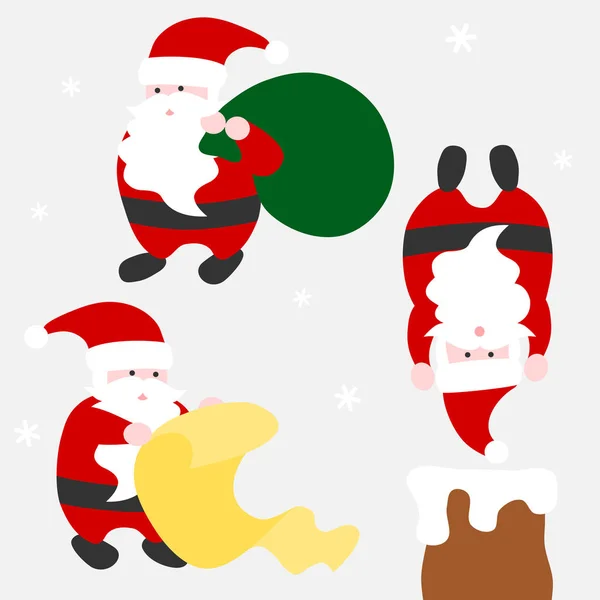 Actividades de Santa Claus - Set de Navidad — Vector de stock