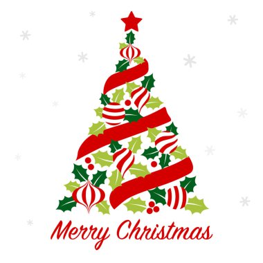 Noel ağacı kutsal ve süslemeli - renkli