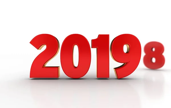 perspektif içinde 2019 metinle 8 arka planda görülen 2018 / 3D çizimi