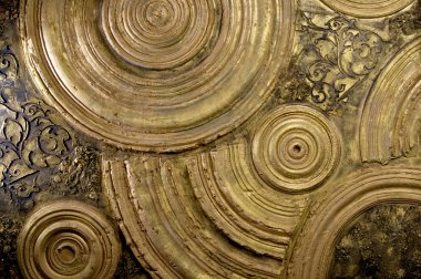 daireler ile altın arka plan