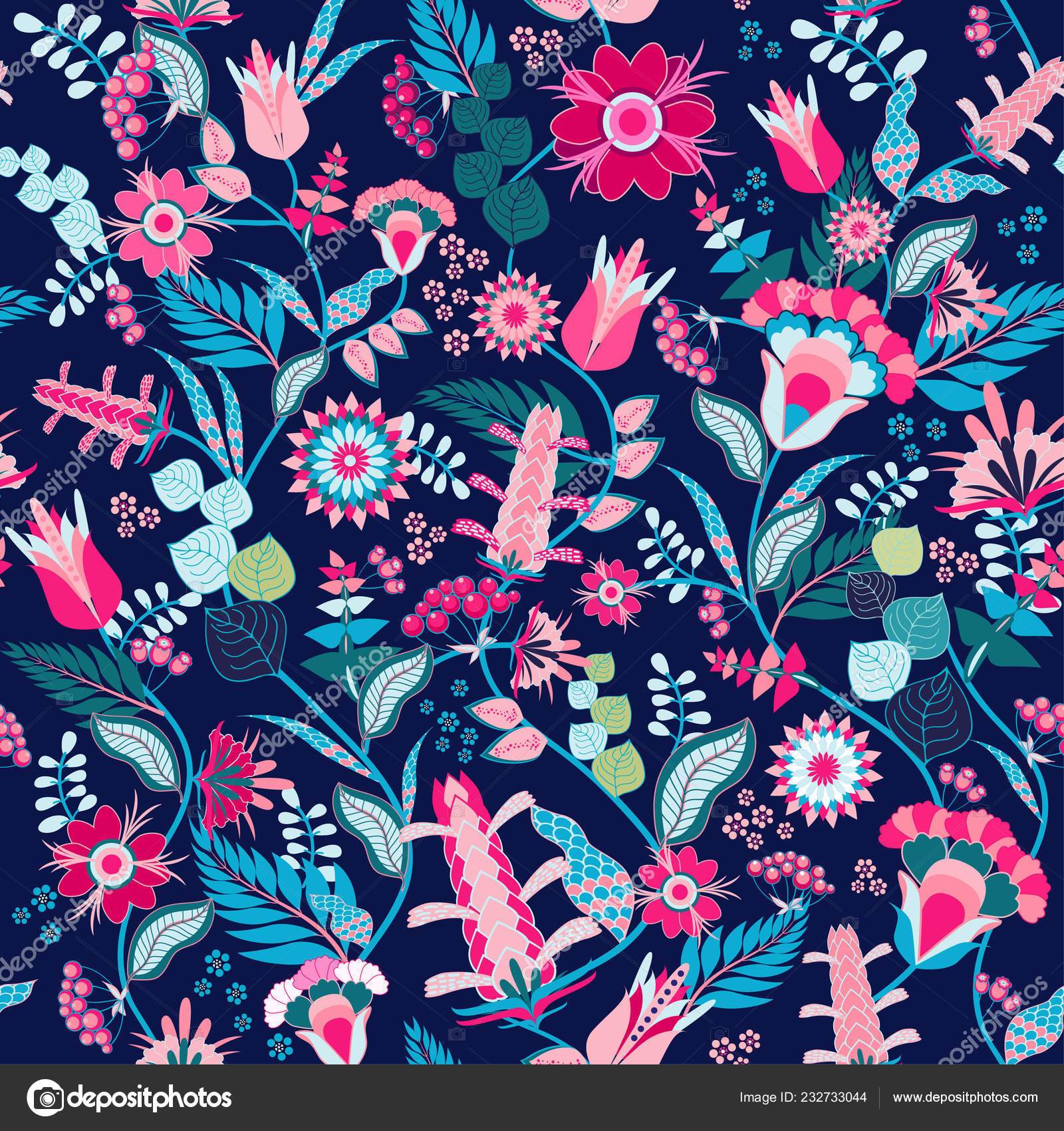 Colorful Ditsy Floral Print Background Floral Background With