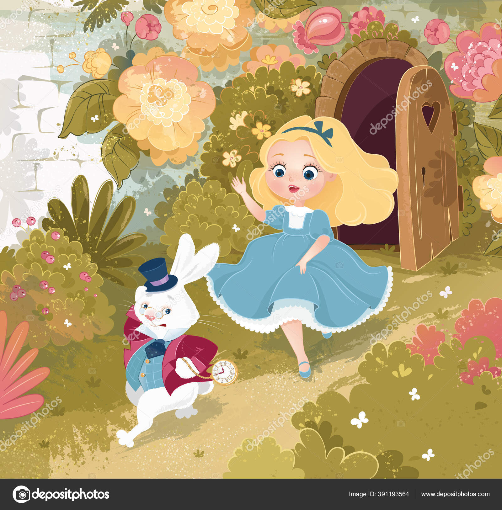 Alice In Wonderland Rabbit Running