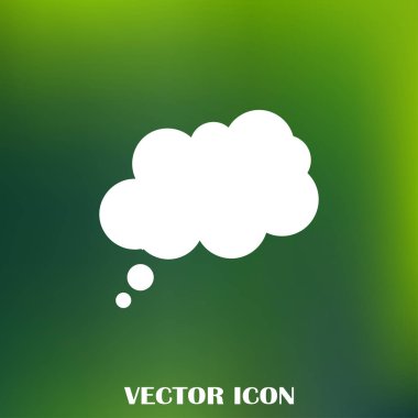 Çizgi roman konuşma balonları ikonu, vektör illüstrasyonu. Düz tasarım biçimi