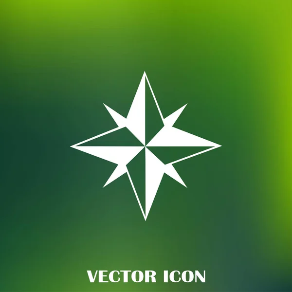 Boussole Icône Plat Vecteur — Image vectorielle