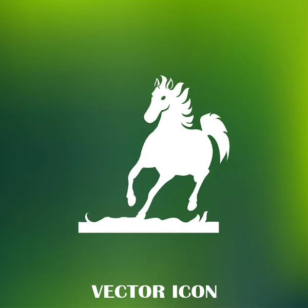 Vector Silhouette Running Horse — Stock Vector