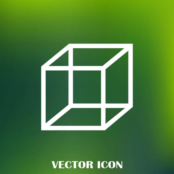 Icono Vector Cubo Isométrico Signo Cuadrado Símbolo Caja — Vector de stock