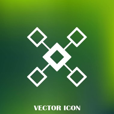 Akış şeması simge vektör.