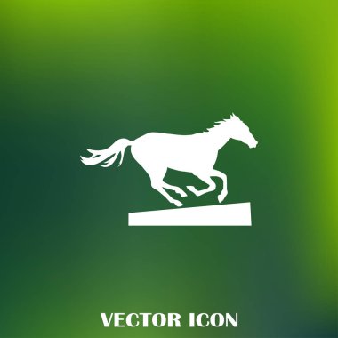 Koşan bir atın vektör silueti