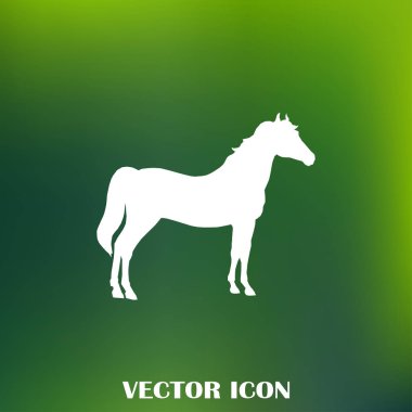 Koşan bir atın vektör silueti