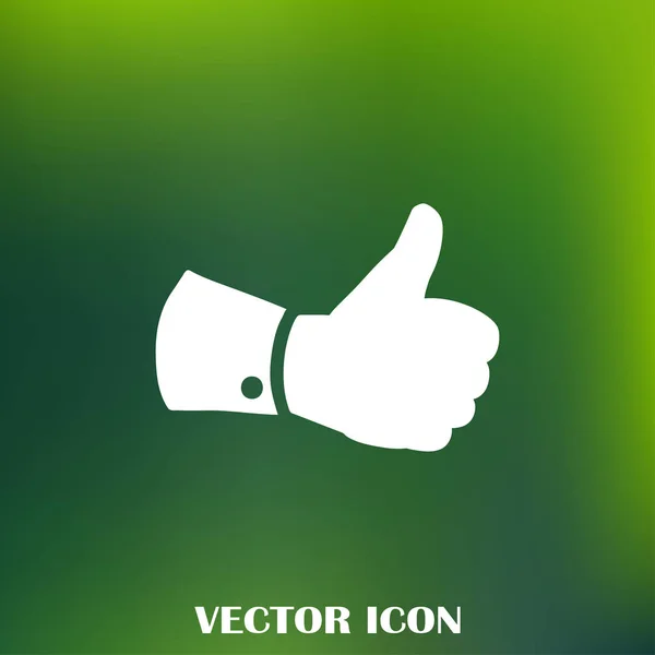 Vektor Daumen Hoch Icon Flache Icon Vektor Illustration — Stockvektor