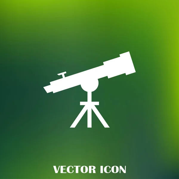 Telescopio Web Vector Icono — Vector de stock