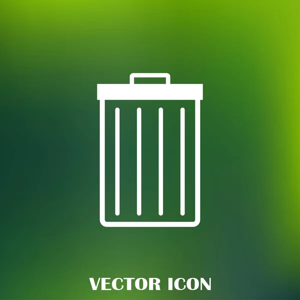 Mülleimer Symbol Isoliert Vektorillustration Flachen Style Papierkorb Papierkorb — Stockvektor